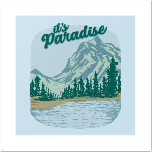 Mountain landscape Paradise Posters and Art